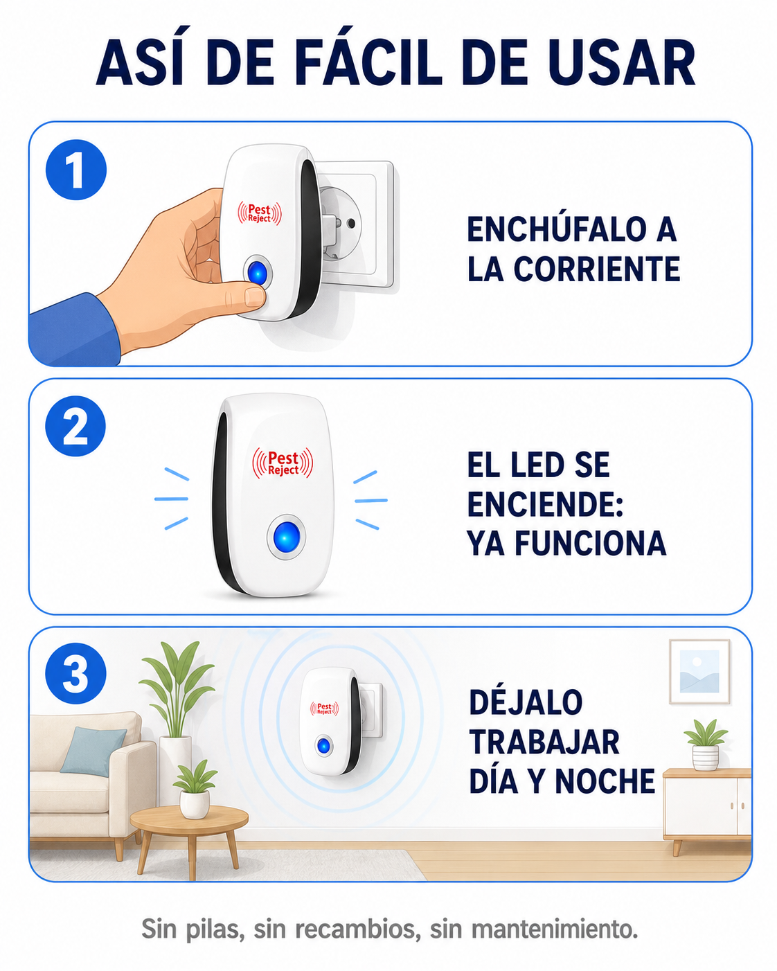 Vixtek Pest Reject Pro™ — Repelente Ultrasónico