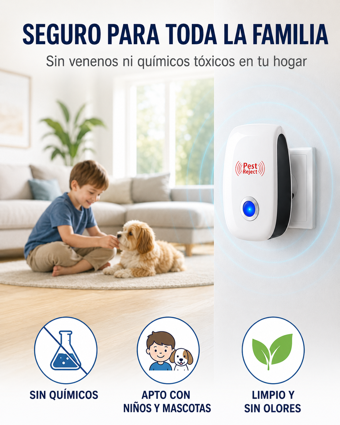 Vixtek Pest Reject Pro™ — Repelente Ultrasónico